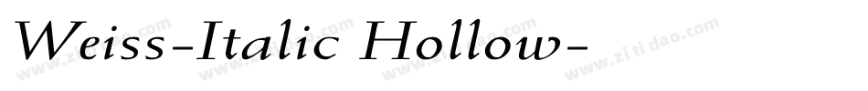 Weiss-Italic Hollow字体转换